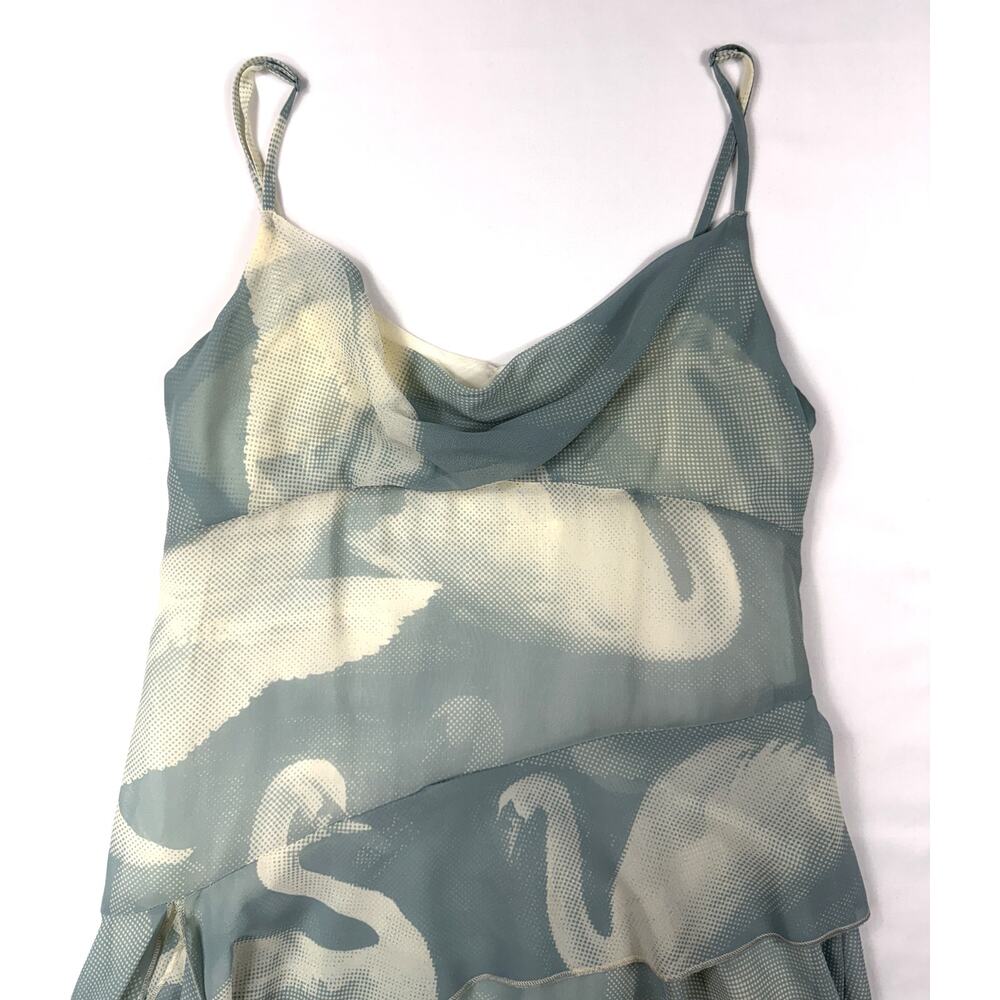 Kimchi Blue Angie chiffon asymmetrical mini dress Urban Outfitters Sz L - Picture 4 of 12